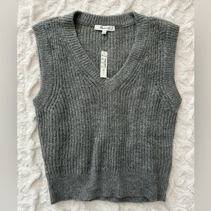NWT madewell grey knit vest size XS